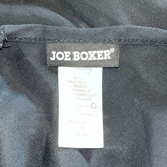 Joe Boxer Sz XL swimsuit Cover Up Sheer Black/ White Embroidered trim. NWOT - Picture 7 of 7